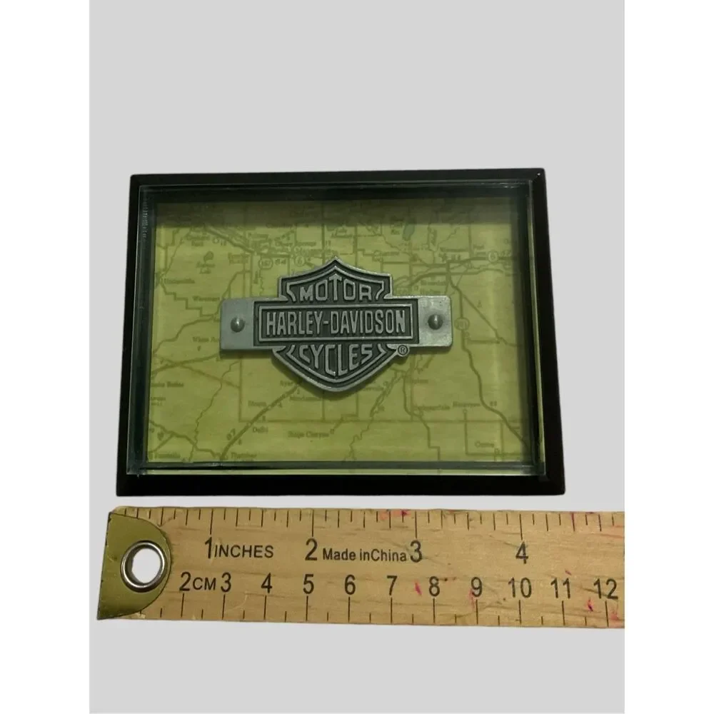 Vintage Hallmark Harley Davidson Motor Plastic Bar & Shield Logo /Paper weight *